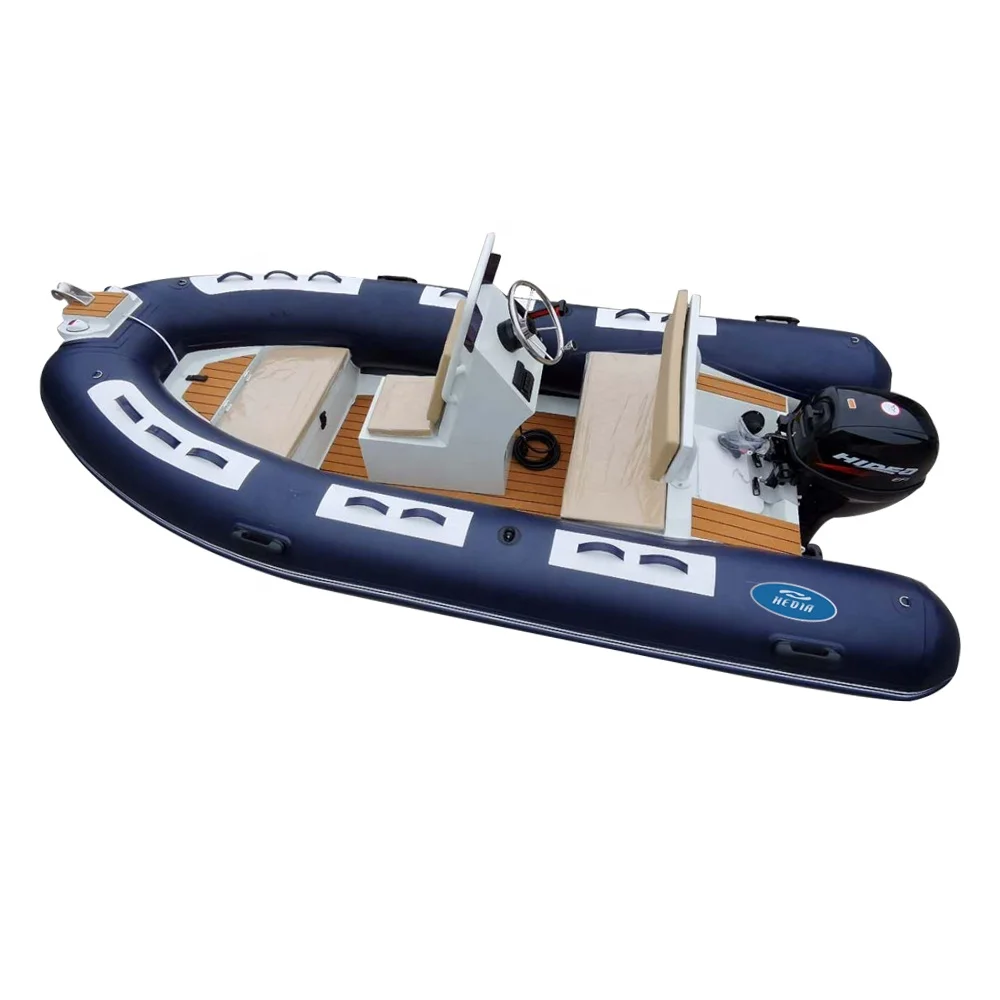 

CE rib 360 hypalon deep-v aluminum rigid hull inflatable rib boat with out motor, White,blue,customed