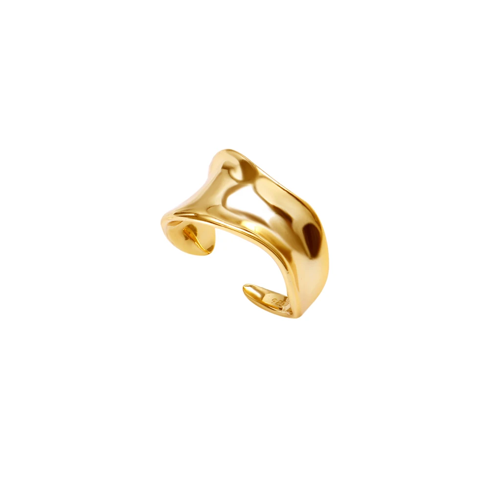 

Fukarni 4.9 Gram Manufacturer Adjustable Gold Plated 925 Sterling Silver Minimalist Rings KR046