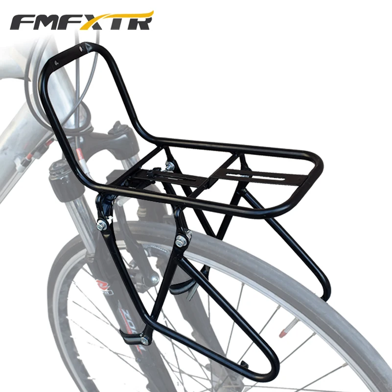 

Aluminum Alloy MTB Bike Bicycle Luggage Rack Front Rack Bicycle Carrier Panniers Bag Shelf Cycling Bike Accessories Load 10KG, Black