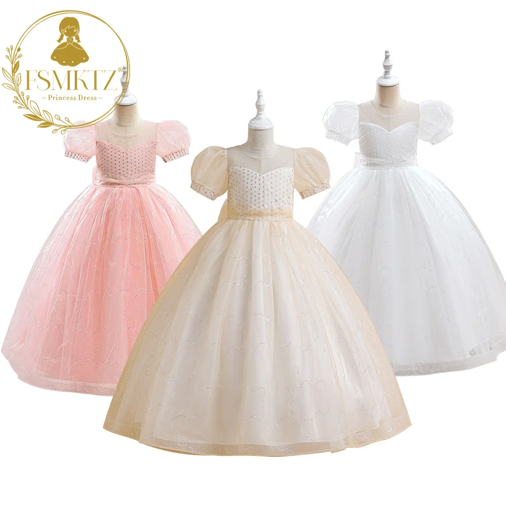 

FSMKTZ 2023 winter kids girl autumn princess dress bubble cloth with bubble sleeves kids dresses for girls of 9 years old