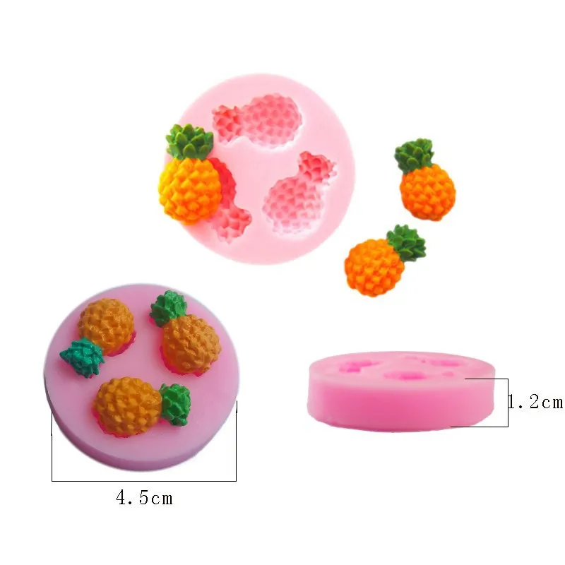 

Pineapple Shape Fondant Silicone Cake Clay Handmade Soap Fruit DIY Baking Pastry Mold Making Crafts Tools Accessories Supplies