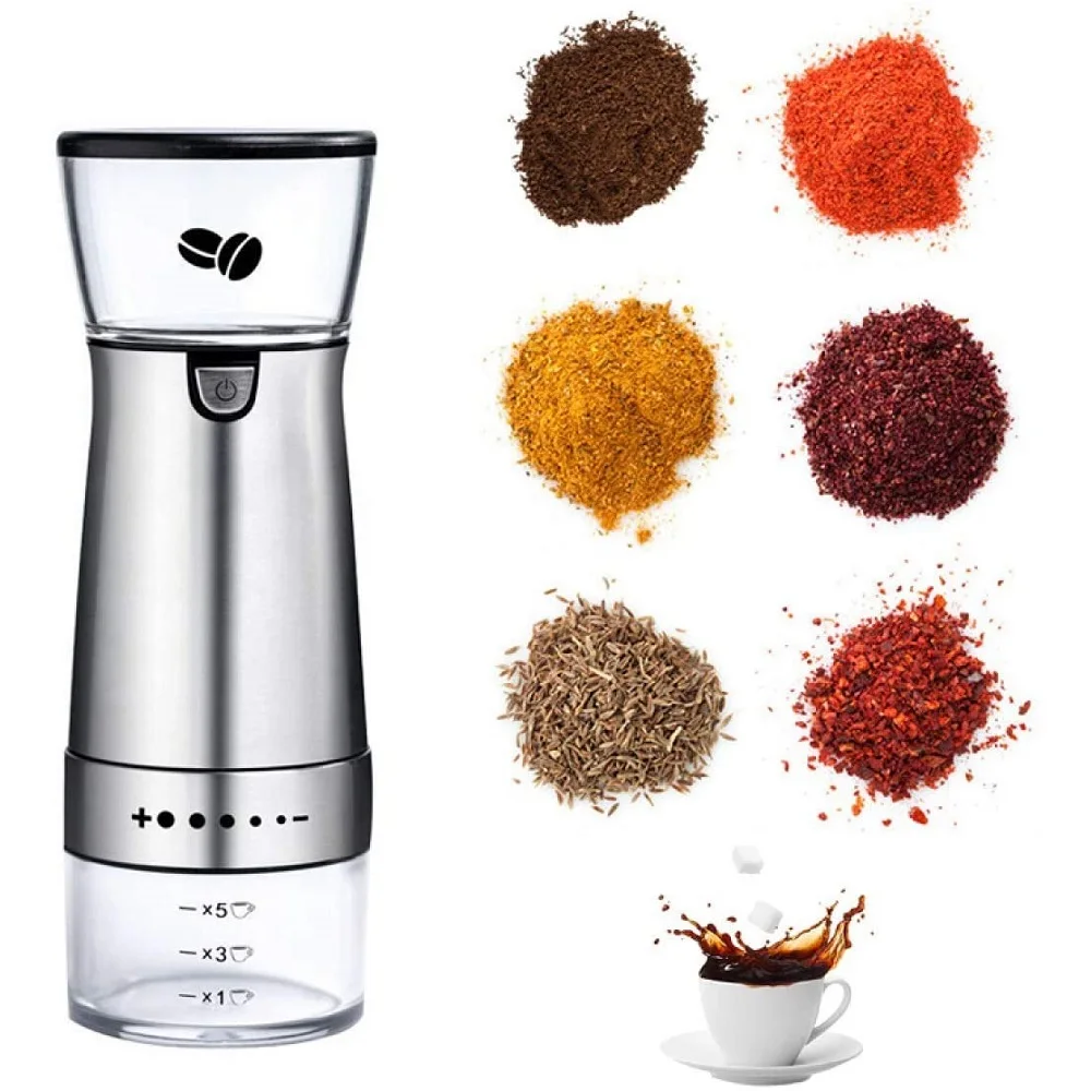 Portable Usb Charging Electric Handheld Coffee Grinder Adjustable