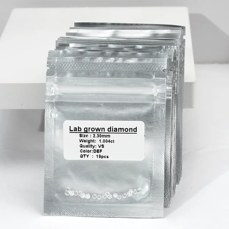 Starsgem 2.3 MM 1ct 1 Pack  Wholesale  Certified Melee Loose Stone VS Synthetic Created HPHT CVD Lab Grown Made Diamond