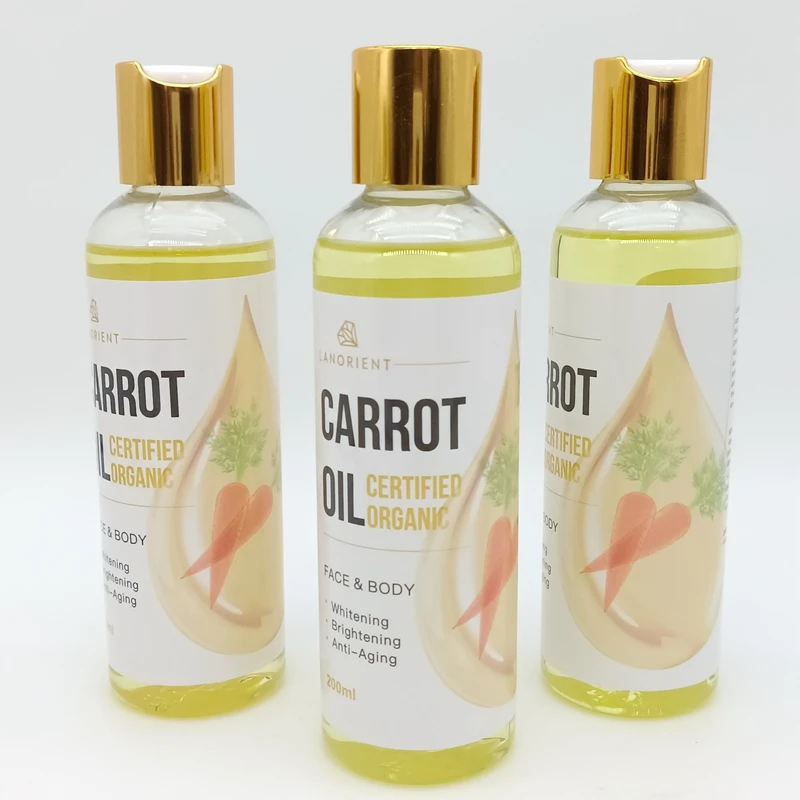 

Luxury Private Label  LENORIENT Pure Natural Organic Whitening Skin Glow SUN face body carrot oil for Skin care