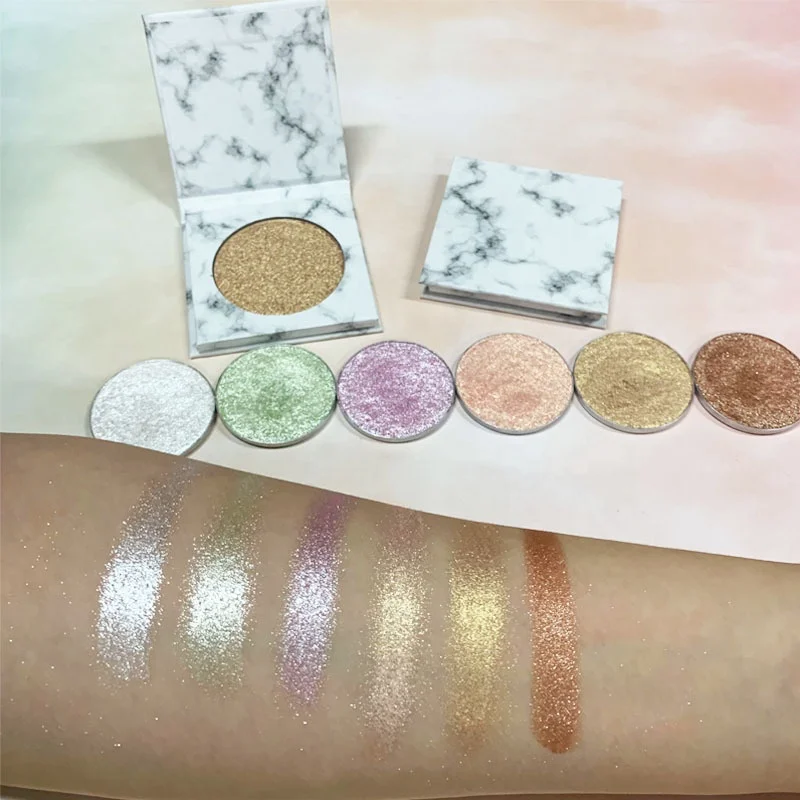 
Cosmetic Bronzer 6 Colors Highlighter Powder Single Palette Vegan Makeup No Brand Pressed Highlighter 