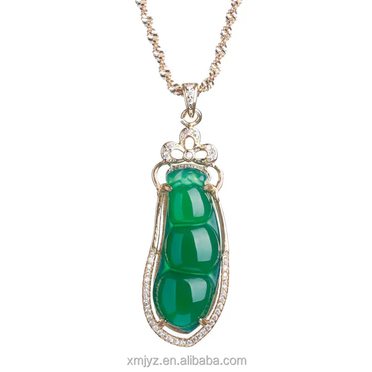 

Factory Wholesale Natural Green Agate Jade Pendant Fudou Ping An Chalcedony Jade Pendant Necklace Pendant