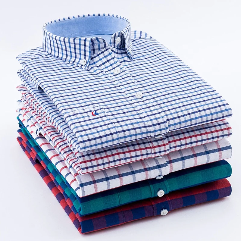 

Men's Cotton Office Business Style Striped Long-sleeved Formal Shirts For Men