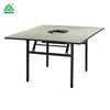 great sell wooden top with metal leg for hot pot restaurant tables 4 seaters