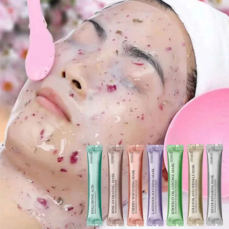 

private label organic Spa Collagen Rose Hyaluronic Acid Soft Powder Face Mask Anti Aging Anti Wrinkle Peel Off Jelly Mask Facial