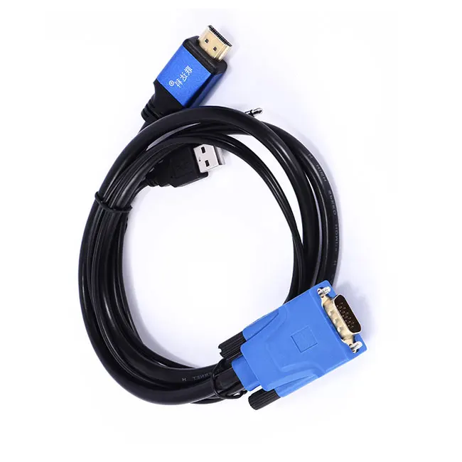 

HDTV to VGA Splitter Cable with Audio USB VGA Cable high Definition Converter Power Supply with Chip