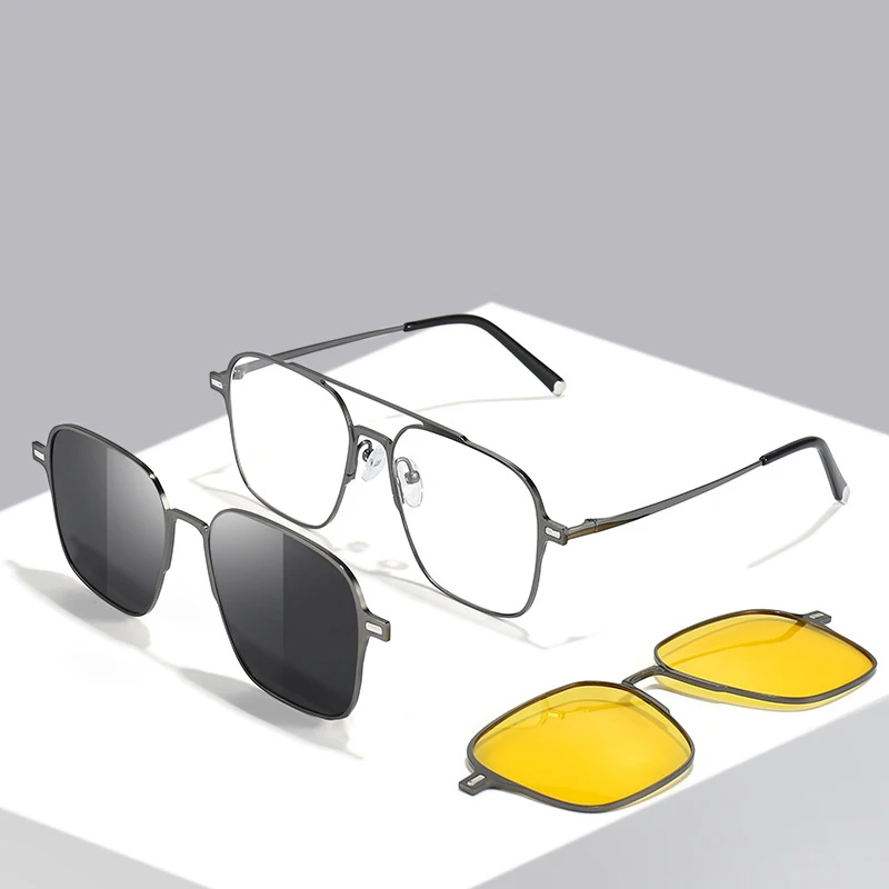 

luxury Magnetic clip on sunglasses shades wholesale Polarized Sunglasses Men Women