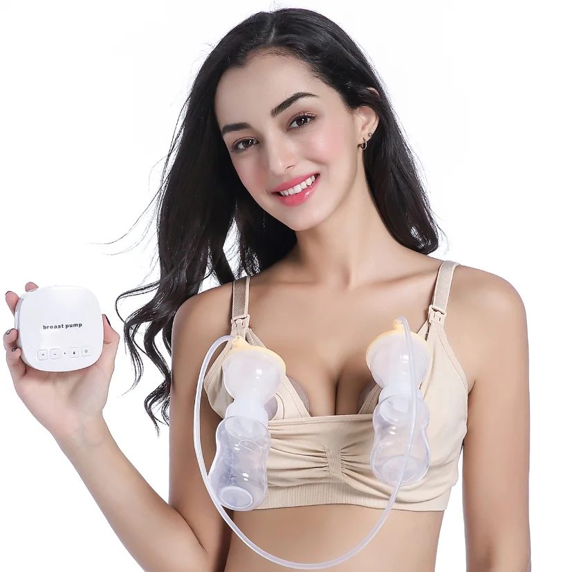 

Wholesale Hands Free Breast milk Pumping Maternity Nursing Bra Breast Pump Underwear Seamless Nursing Bra, 2 colors
