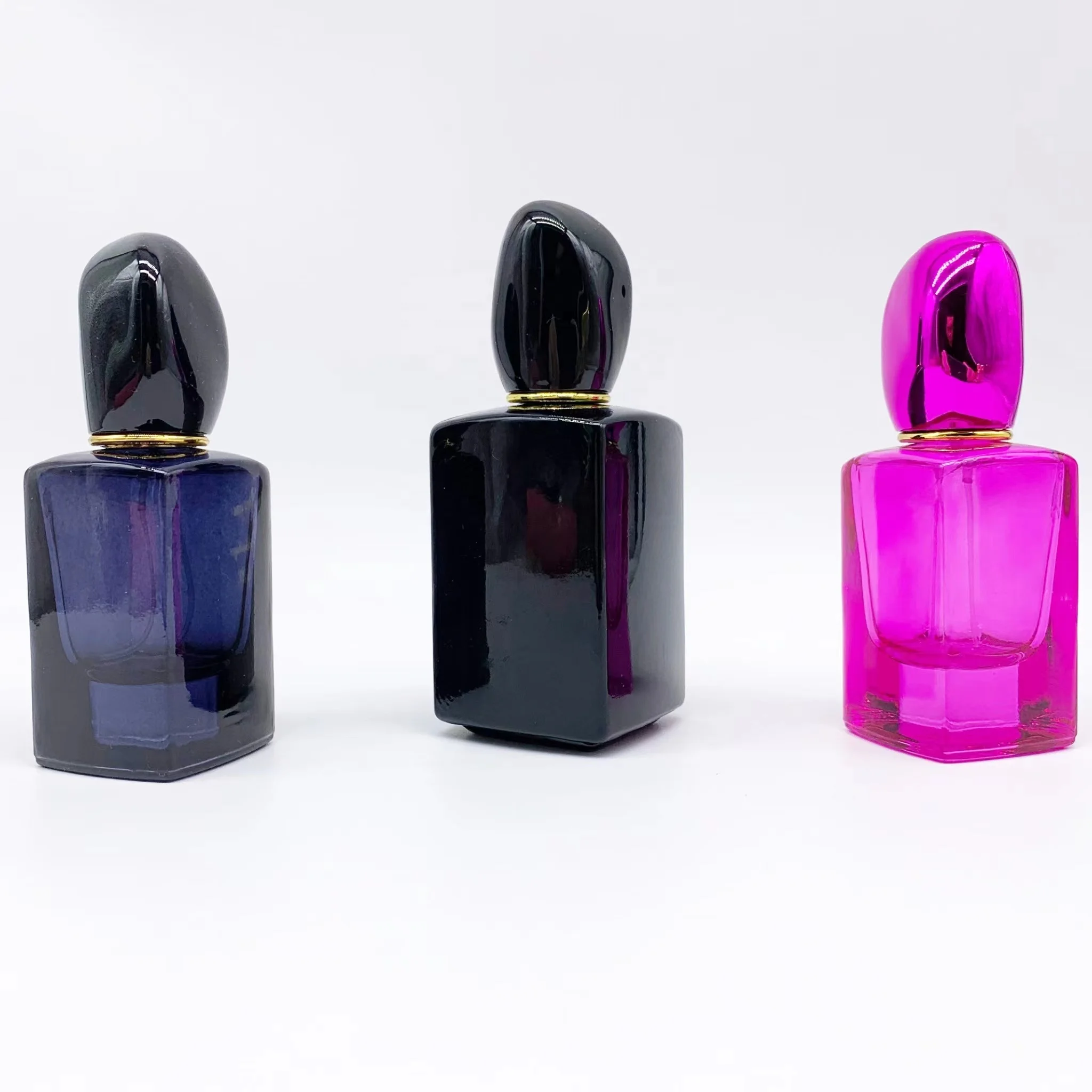 30mL Glass Perfume Bottle  black white perfume bottles empty rectangular perfume glass bottles