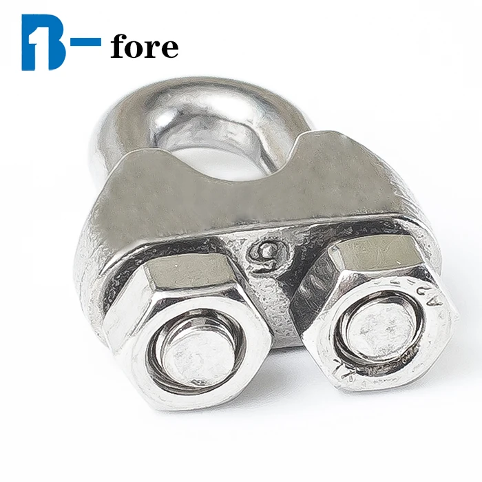 
High corrosion resistanc 304 stainless steel /M2 M3 M4 M5 M6 M8M10 M12/ stainless steel wire rope clip clamp wire rope clamping 