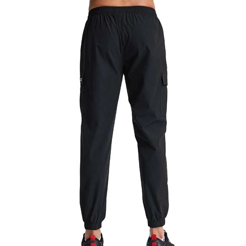 

Quick drying running fitness professional sports cargo pants men trousers with side pocket