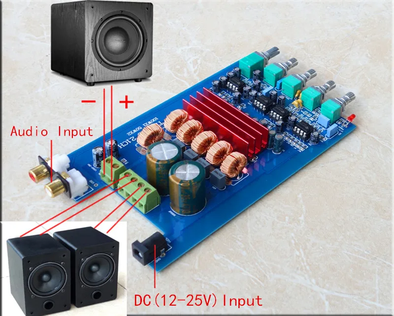 BRZHIFI AUDIO  TPA3116 2.1  class D digital power amplifier mini digital l amplifier board  for 5.0 output power 50W*2+100W factory