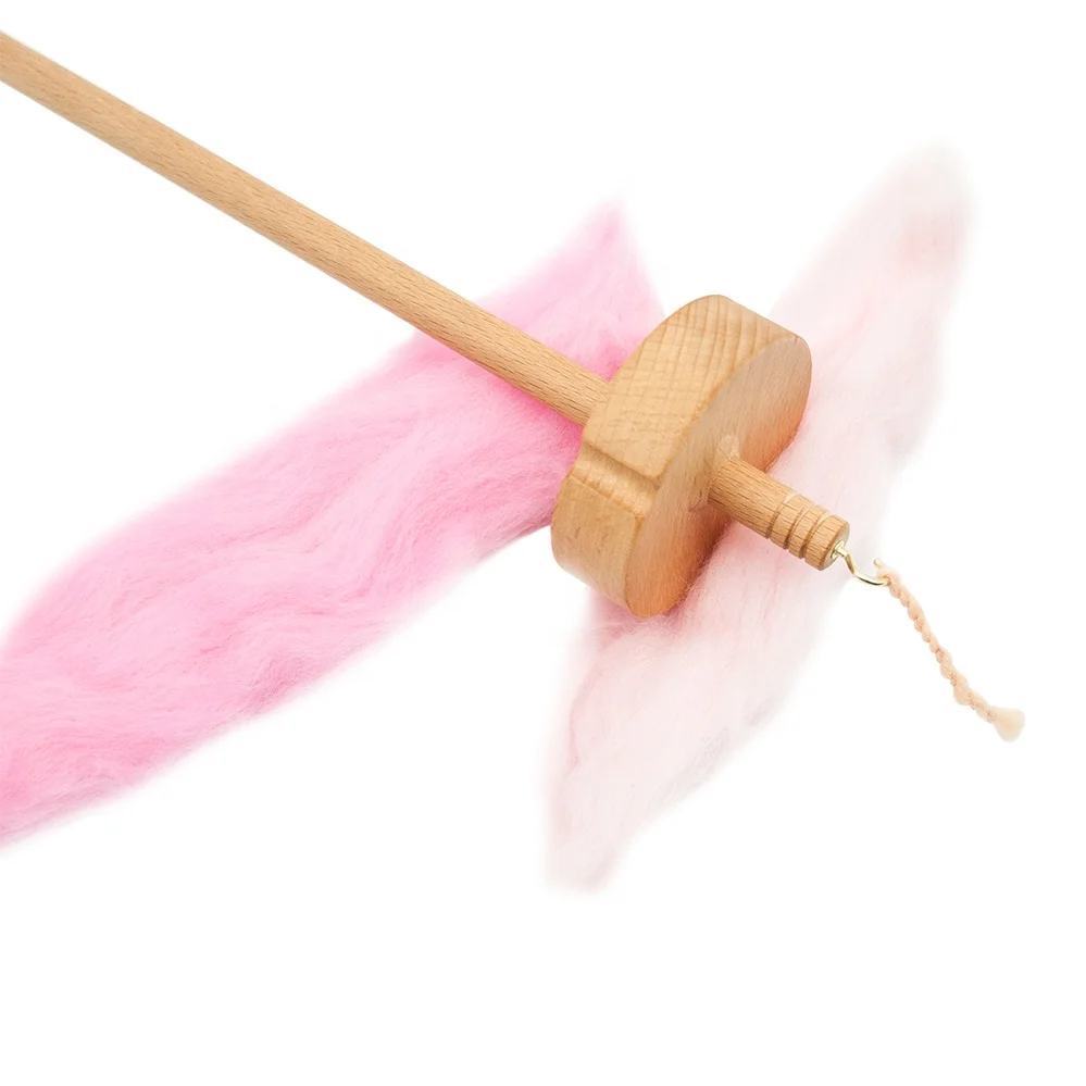 

Wooden Whorl Drop Spindle, Natural wood color