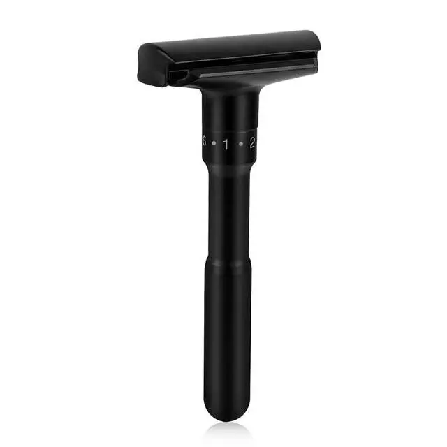 

JDK Luxurious Black Adjustable Safety Razor with 10pcs Double Edge Razor Blades for Man Shaving
