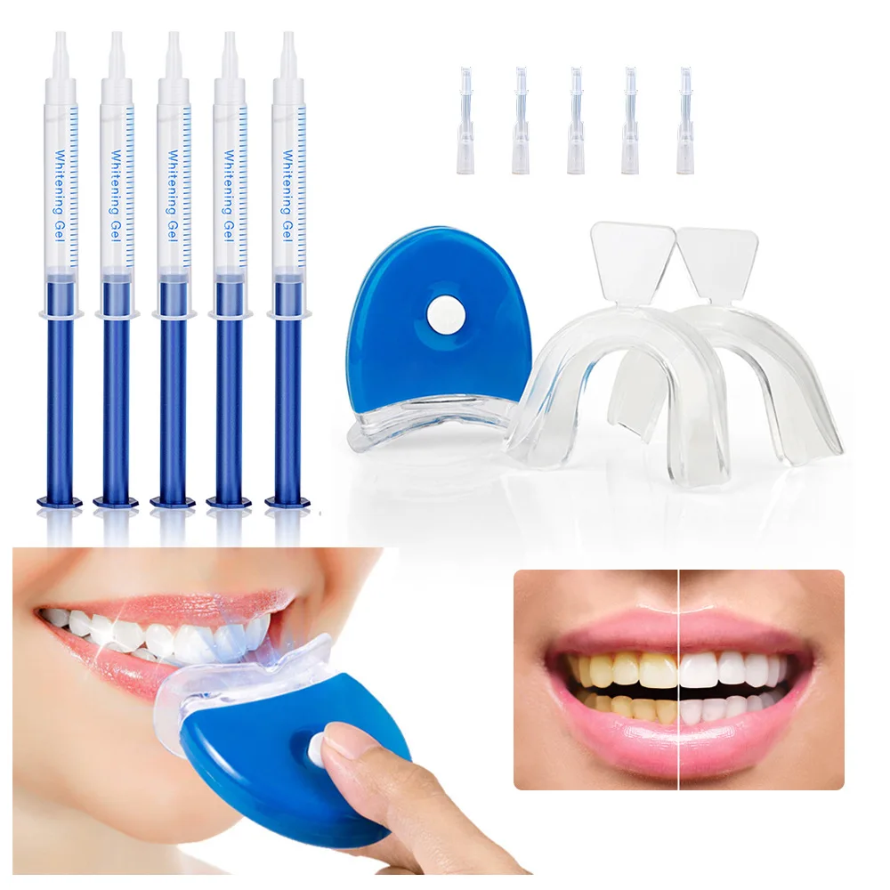 

Teeth whitening kit with LED Light Effective & Professional Home Whitening Teeth Kit System 3 Pcs Teeth Whitening Gel