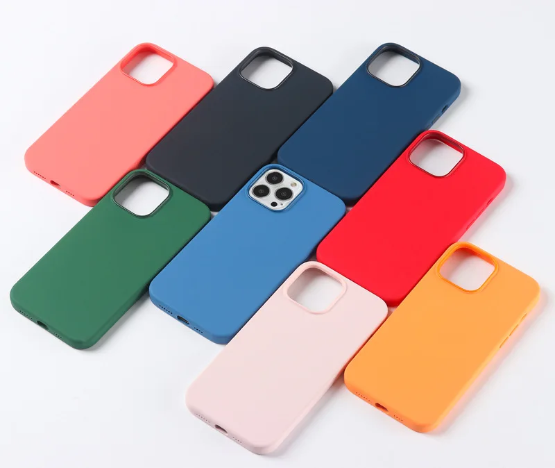 

luxury silicone glass packaging phone case for iphone 13 12 11 m logo ax pro case logo cover cases, 9 colors