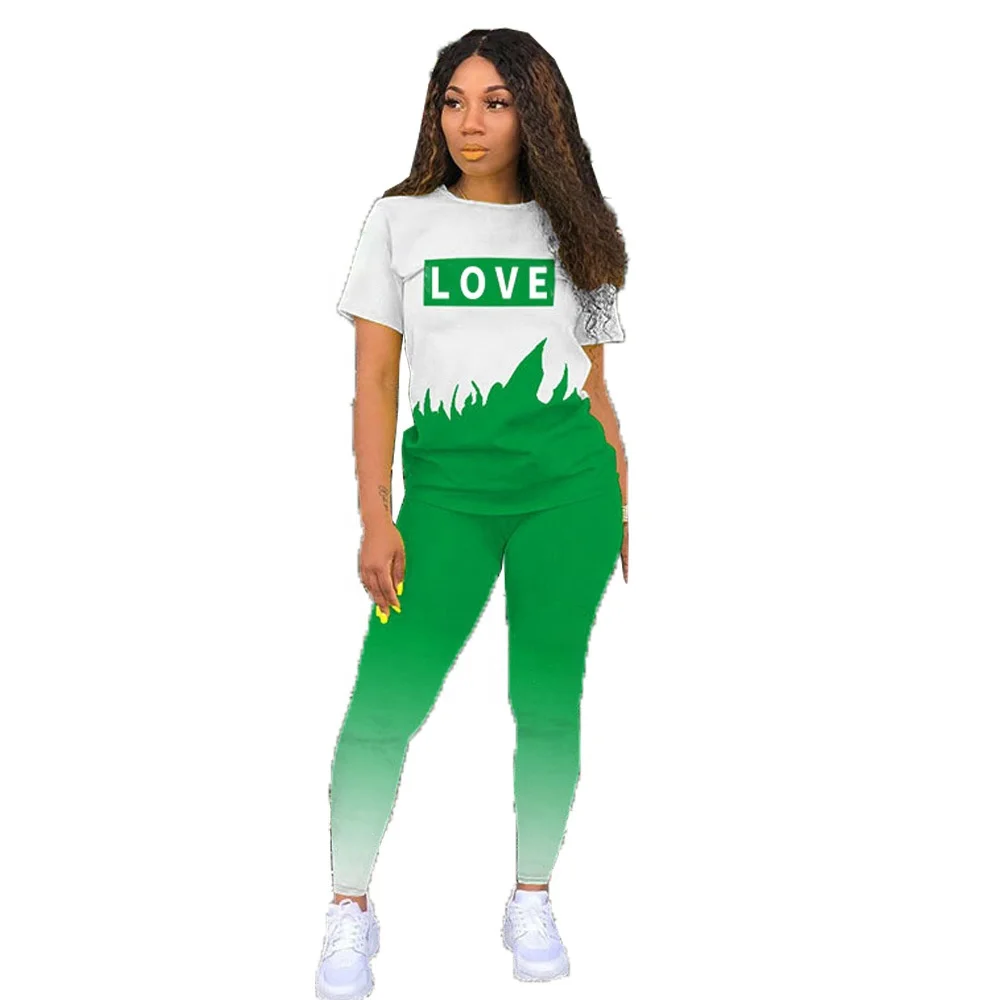 

AI244-9066 women 2021 summer 2 piece set spring two piece pants set women clothing