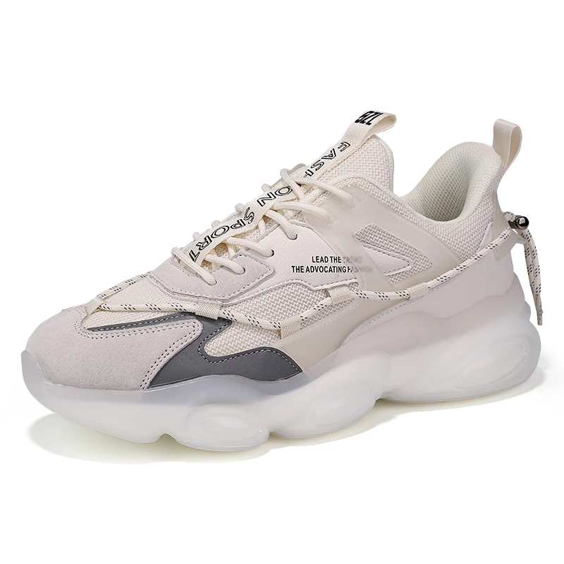 

Men's Mesh Breathable Platform Sneakers 2020 Winter Fashion Style Warm Men Trainers Ladies Chunky Shoes Footwear