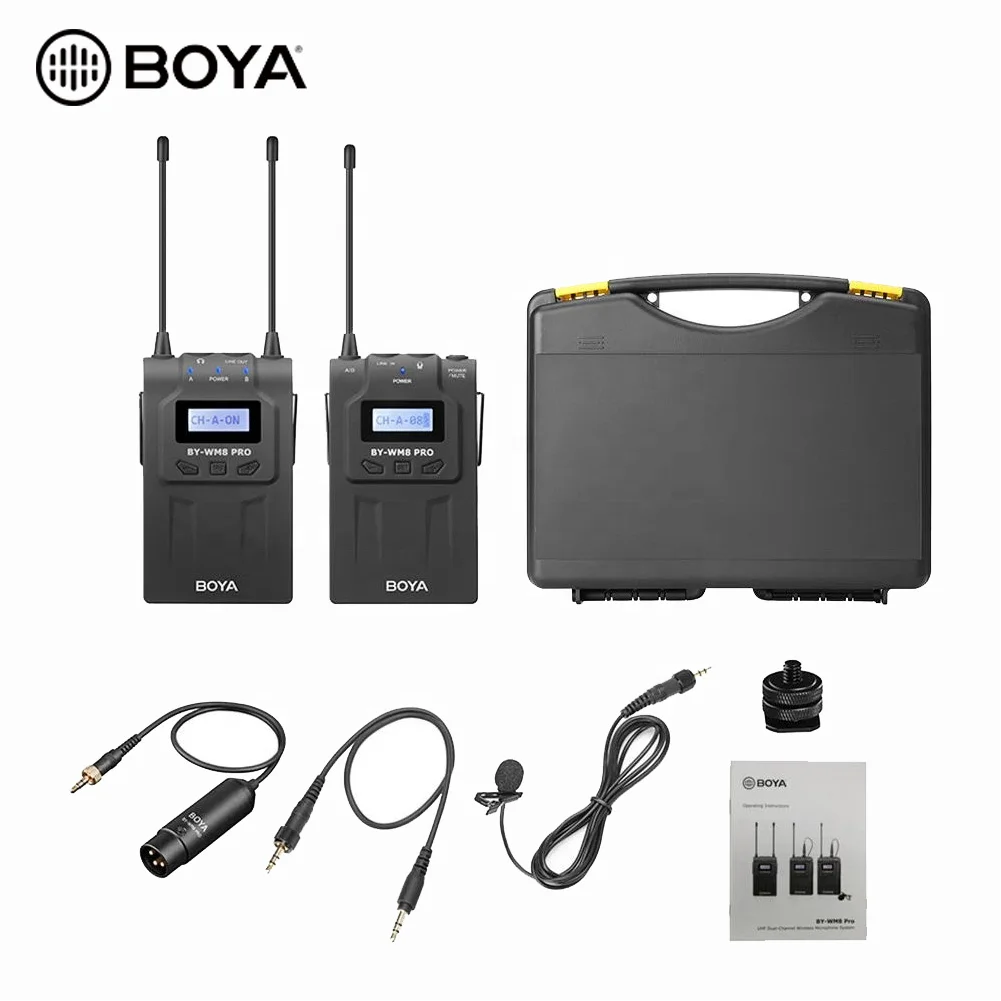 

Factory Wholesale Portable Boya Microphone BY-WM8 K1, Black