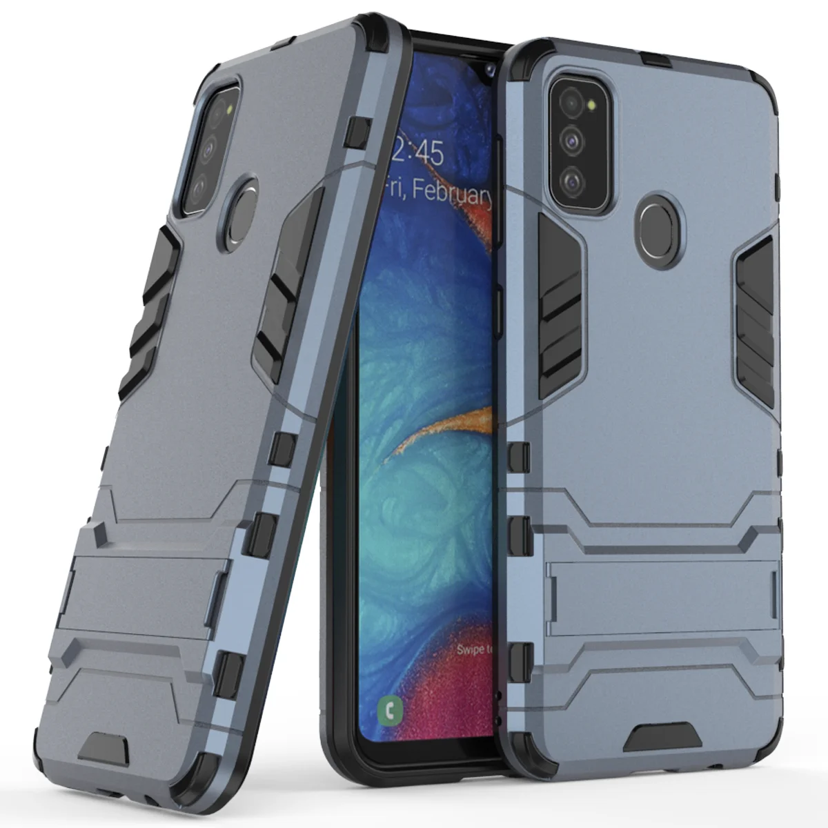 

Tpu pc kickstand ultra thin full protection phone case For Samsung Galaxy M30s shockproof cover