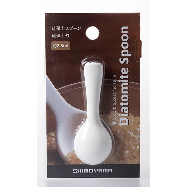 

SHIMOYAMA Small Size Flavour Spoon White Diatomite Jars With Spoon Disposable Moistureproof Seasoning Spoon