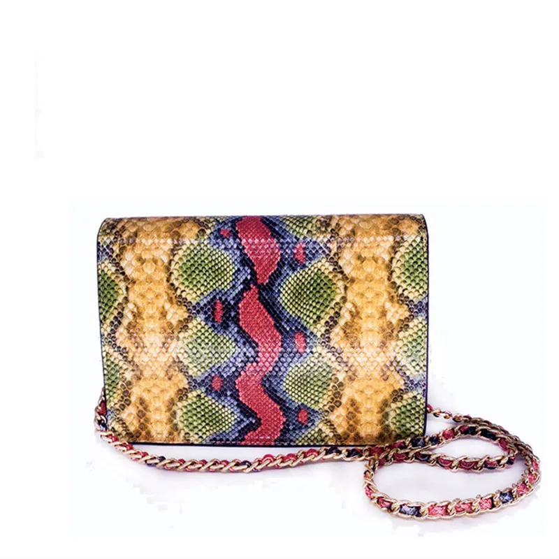 

trendy yellow snake print leather shoulder bag ladies purse 2021 new arrival snake skin vegan leather croosbody bag for women