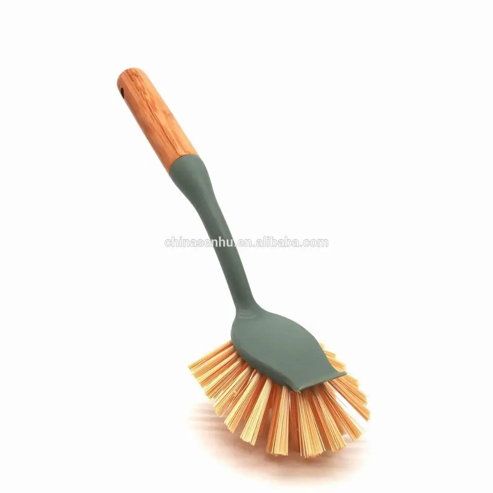 

BSCI manufacturer Eco friendly Bamboo Handle Brush dish cleaning for kitchen long handle, Customized