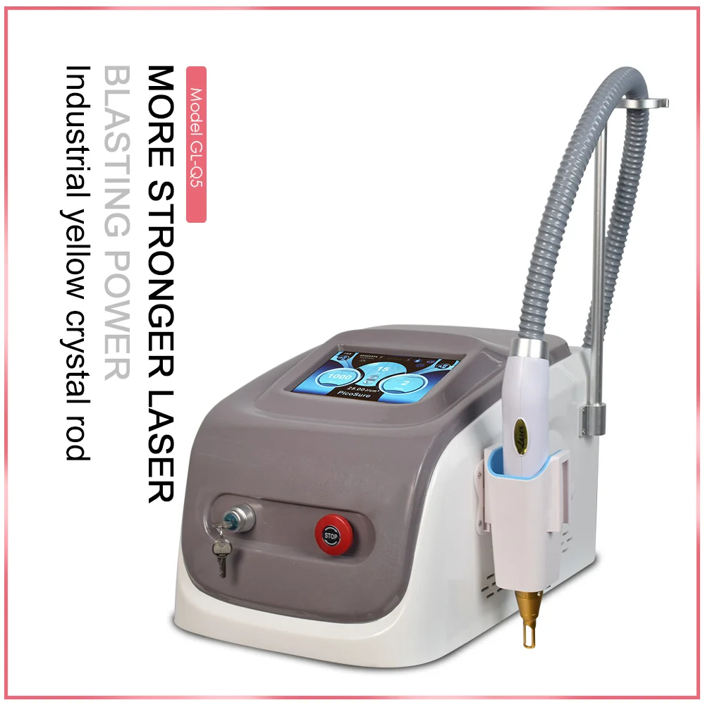 

532nm 755nm 1064nm Nd Yag Q-switched picosecond laser machine portable laser picosecond laser tattoo removal machine
