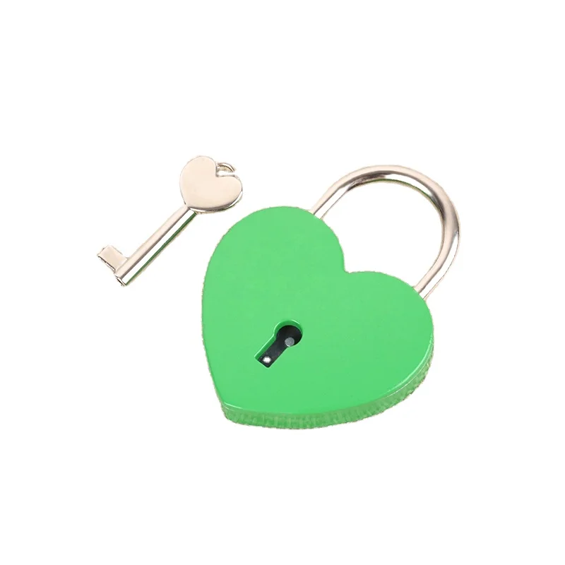 

Jiawo Green Heart Lock with Key Heart Twist Lock for wholesale
