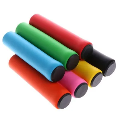 

Mountain Bike Rubber Grips Silicone Anti-slip Shock-absorbing Super Soft Road Bicycle Handlebar Grips, Black/red/green/blue/orange/pink/yellow