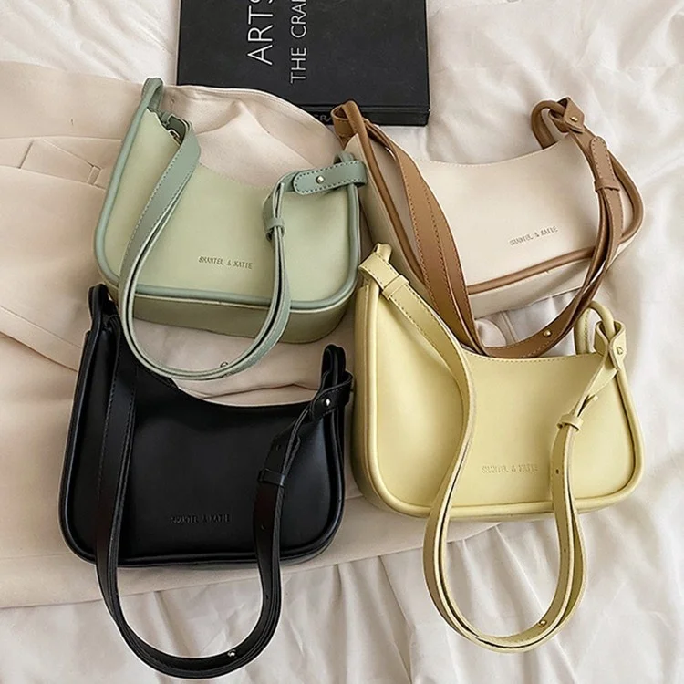 

Simple Soft Pu Leather Casual Underarm Shoulder Armpit Bag Ladies Fashion Handbags