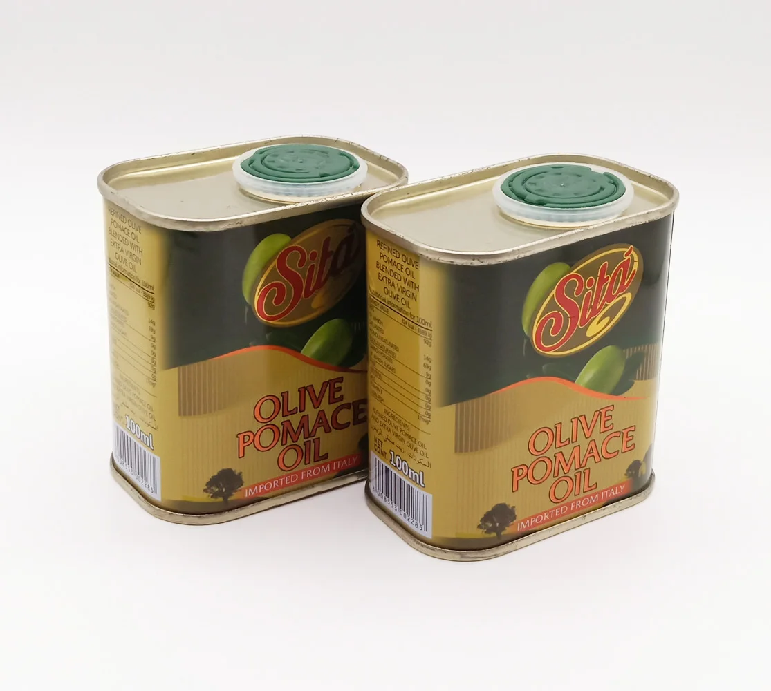 100ml,500ml,5l Custom Printed Empty Food Grade Olive Oil Tin Can For