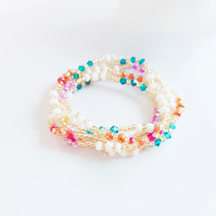 

2021 new Summer Jewelry Waist Bead Set Colorful Waist Belly African Waist Bead Body Chain Beaded Belly Chain Bikini Jewelry