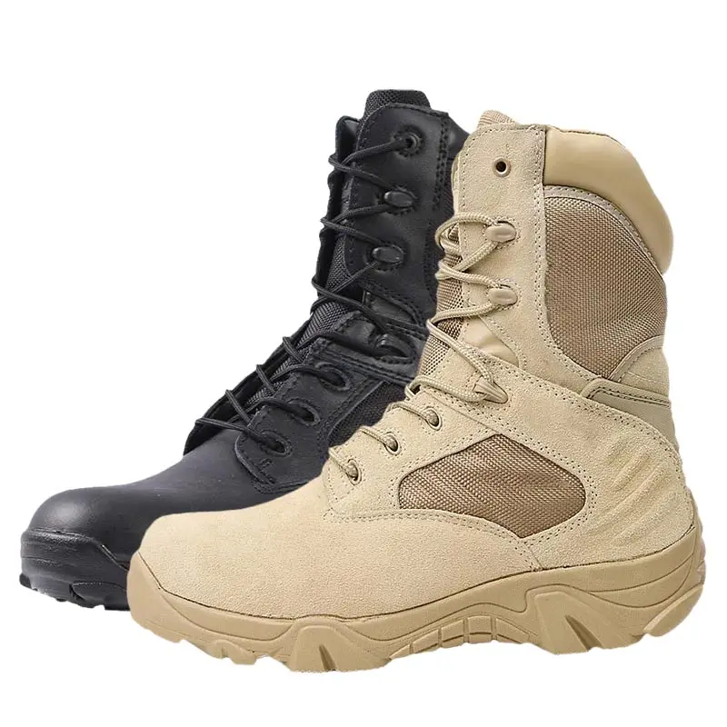 

2021Hot Sale Fashion High-cut Desert Combat Men Special Forces Outdoor Hiking Tactical Army Military Police Boots