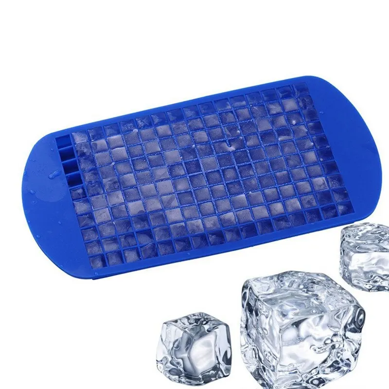 Silicone Mini Ice Cube Trays 160 Crushed Ice Cube Molds Easy Release Small Ice Cube for Chilling Whiskey Cocktail