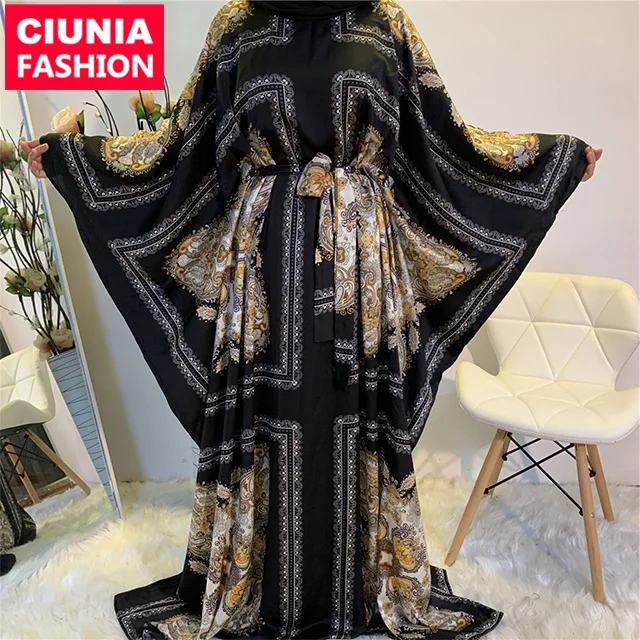 

6337# Latest High Quality Abaya Muslim Women Cardigan Printed Dubai Kimono Beautiful Wholesale Muslim Islamic Abayas, 7 printing