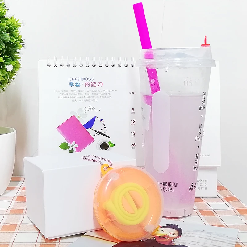 

Wholesale BPA free foldable reusable silicone collapsible straw with case drinking straw, Magenta, purple, yellow, green, blue, light blue, etc.