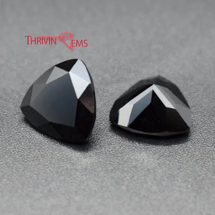 

Thriving Gems Trillion 8*8mm Synthetic Black Cubic Zirconia Gems Stones