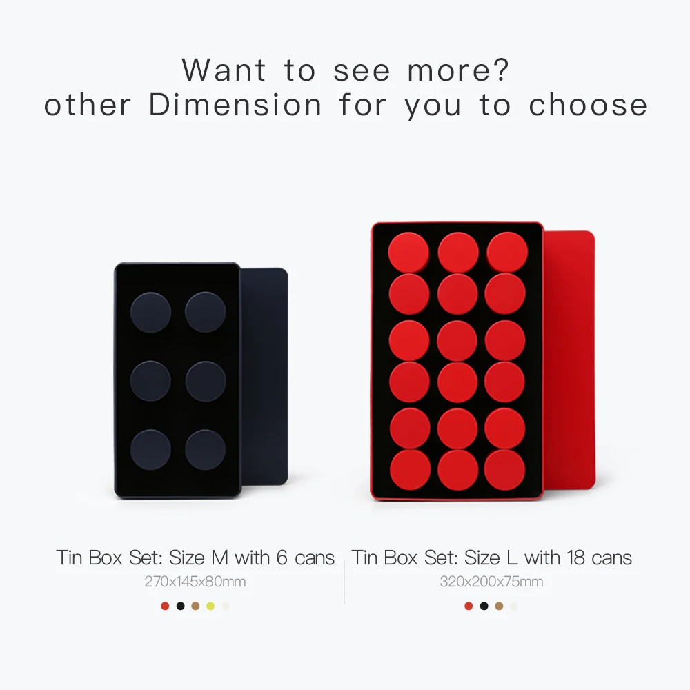 
tea tin metal tinplate gift tin box with 12 tin canisters 