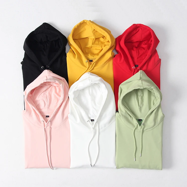 

China Factory Custom 600GSM Fleece Material Basic Unisex Cotton Hoodie