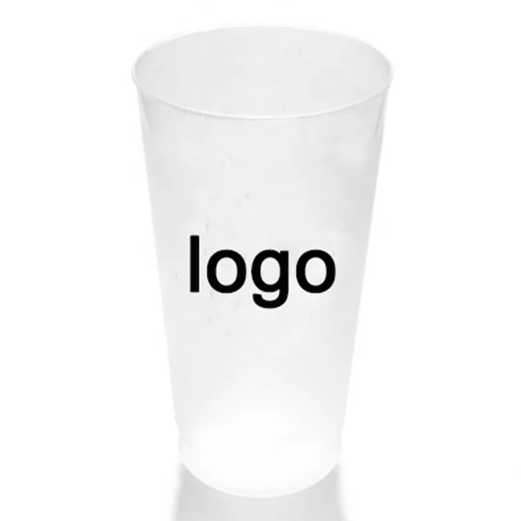 

16 Oz Wedding Clear Reusable PP Plastic Cup Custom Logo Fancy Frosted Plastic Cup for Party Accessories