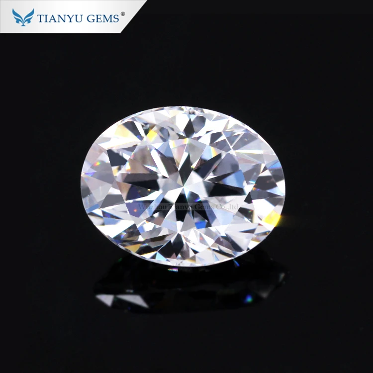 

Tianyu gems loose moissanite oval brilliant cut 6*8mm DEF VVS grade super white moissanite gemstone