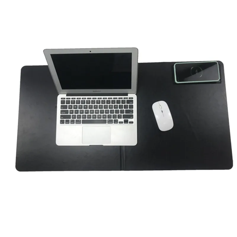 

Large Wireless Charging Desk Mat MousePad Leather xxl Mouse pad USB Fast Charging Mousepad For Desk Mat Custom Gaming Mat Custom