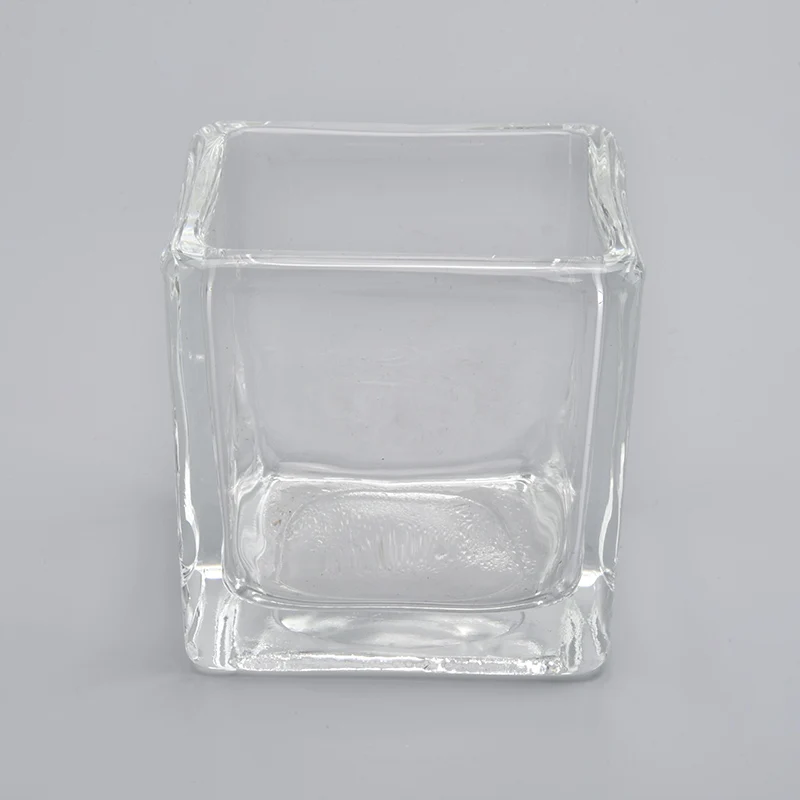 70ml 120ml 280ml Square Shaped Glass Candle Holder Wholesale