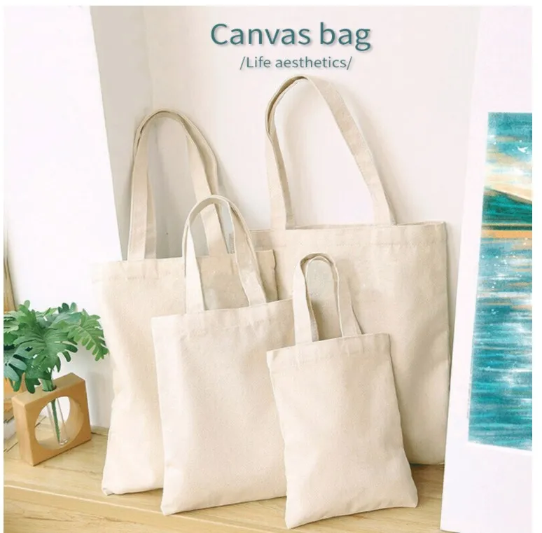 

Women harry styles shopping canvas hand bag cotton eco friendly with zipper handle outside pocket bag with custom logo