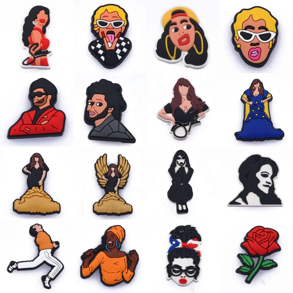 

2021 New dance Selina PVC designer charms Custom designer charms for designer sandals charms and bracelet gifts for kids